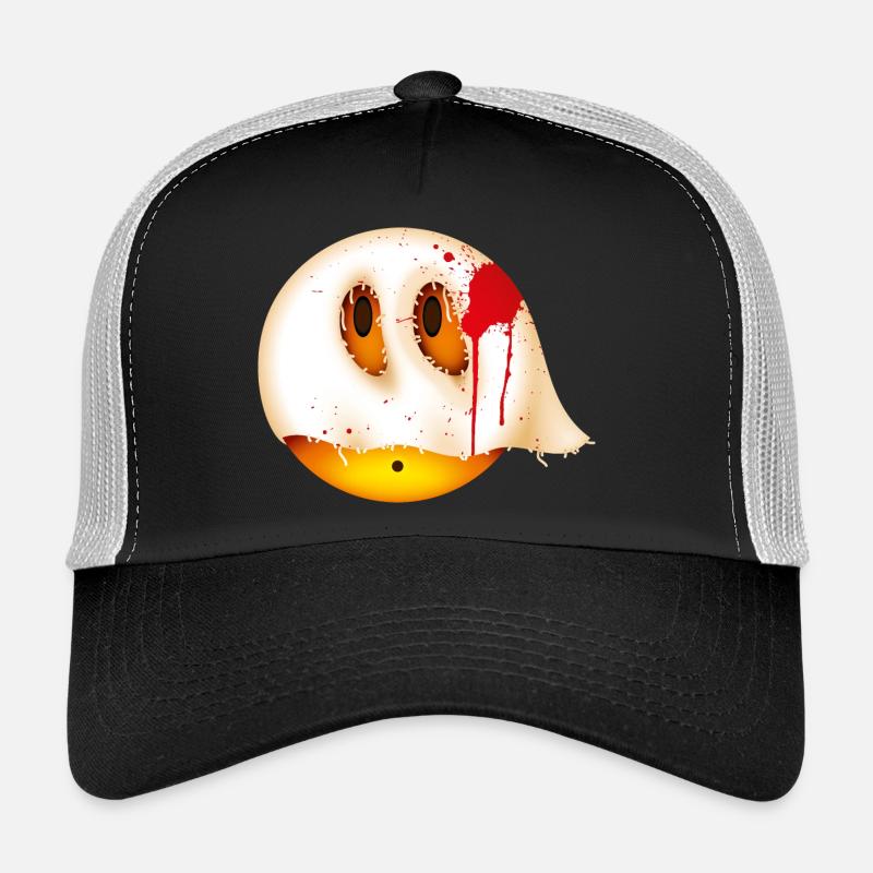 Smiley Glossy Bloody Ghost - Casquette trucker  - noir/gris pierre