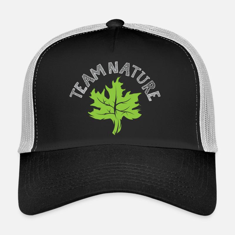 équipe nature Feuille Symbole vert Logo icône Arbre forestier Casquette trucker 