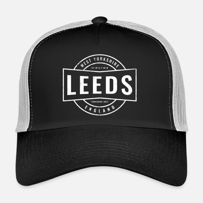 Leeds England Stempeldesign Trucker Cap