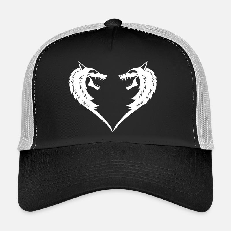 Weißes Wolfsherz Trucker Cap