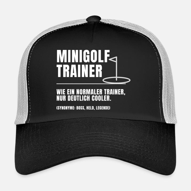 Minigolf Trainer Definition - Trucker Cap - Schwarz/Steingrau