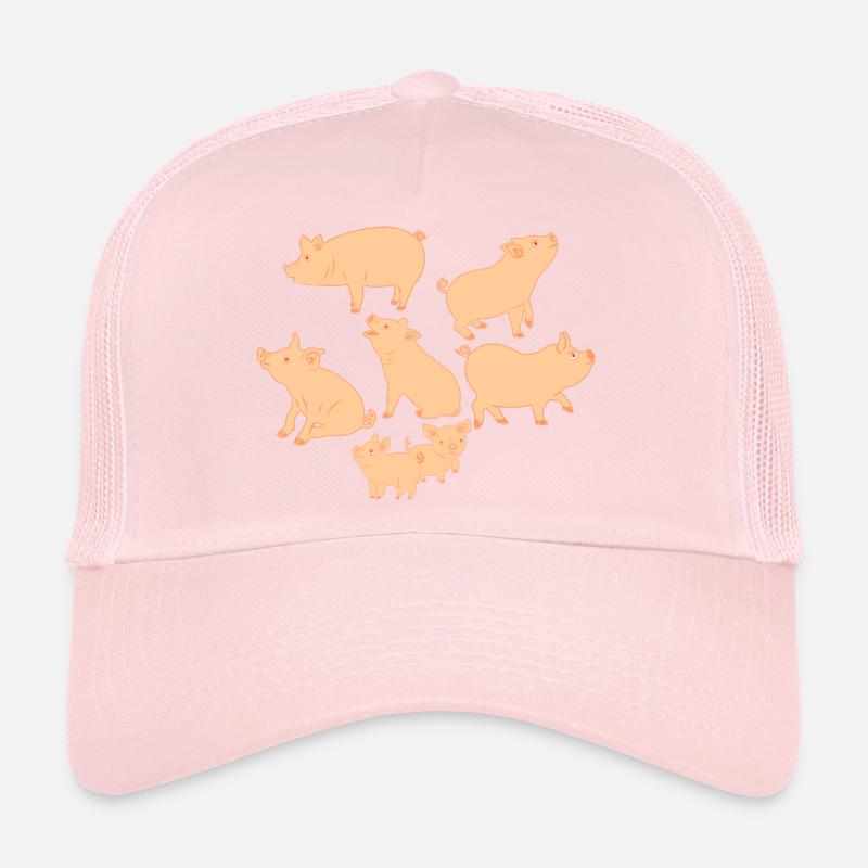 Five pigs and two piglets Trucker Cap