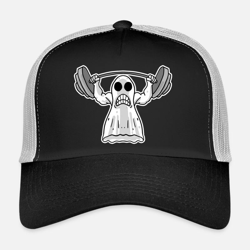 Lifting Weight - Ghost Motif Trucker Cap