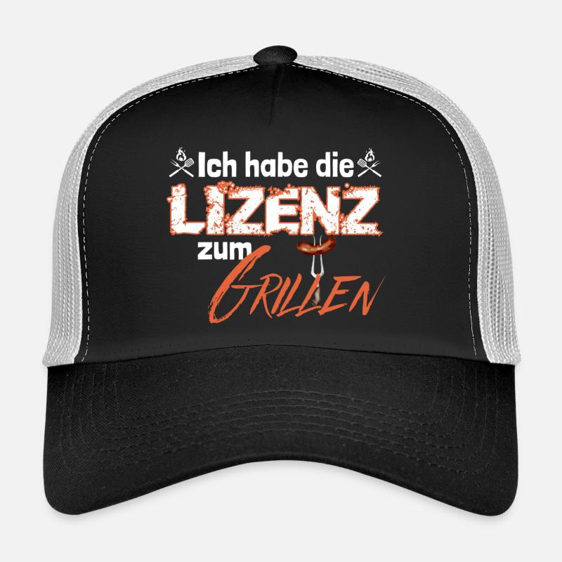 Lizenz zum Grillen - Trucker Cap - Schwarz/Steingrau
