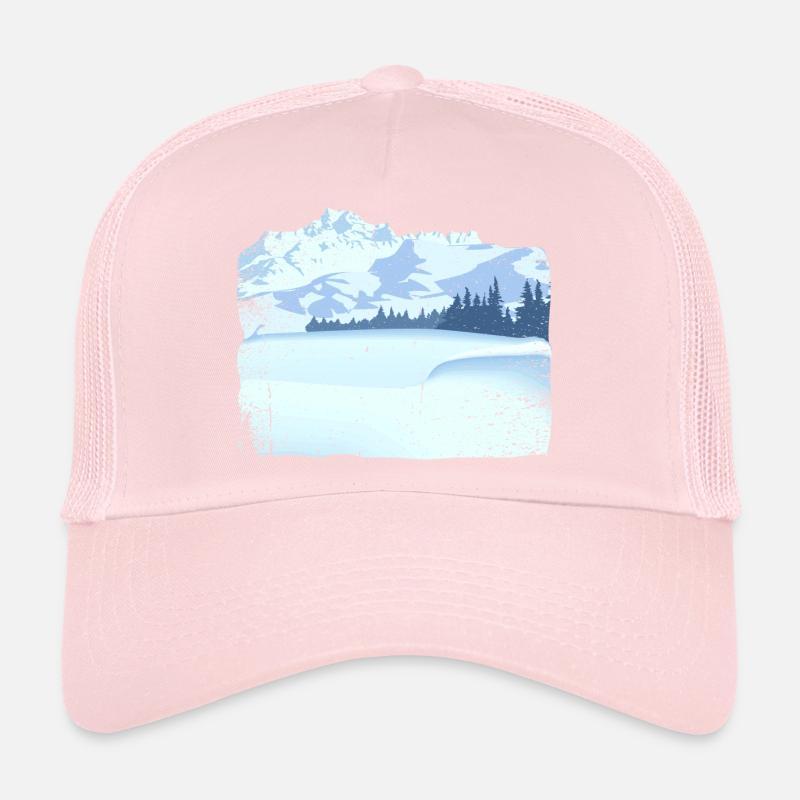 Mountain in snow with dirty effect Trucker Cap