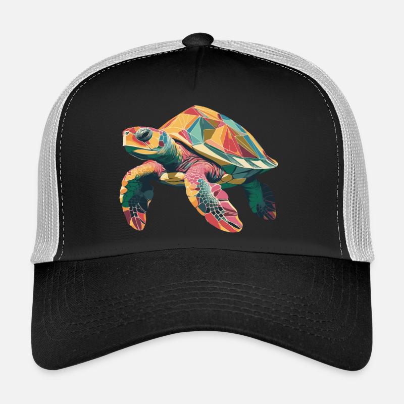 Prismatische Schildkröte - Trucker Cap - Schwarz/Steingrau
