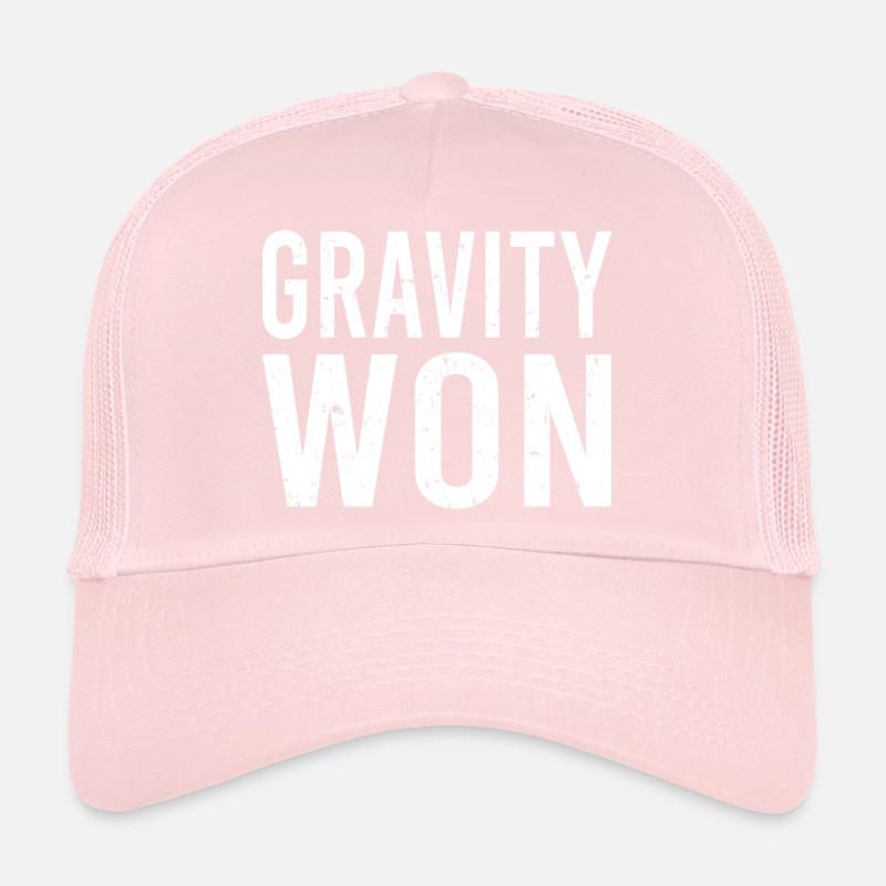 Vintage Gravity Won Funny Broken Arm Leg Bone Trucker Cap