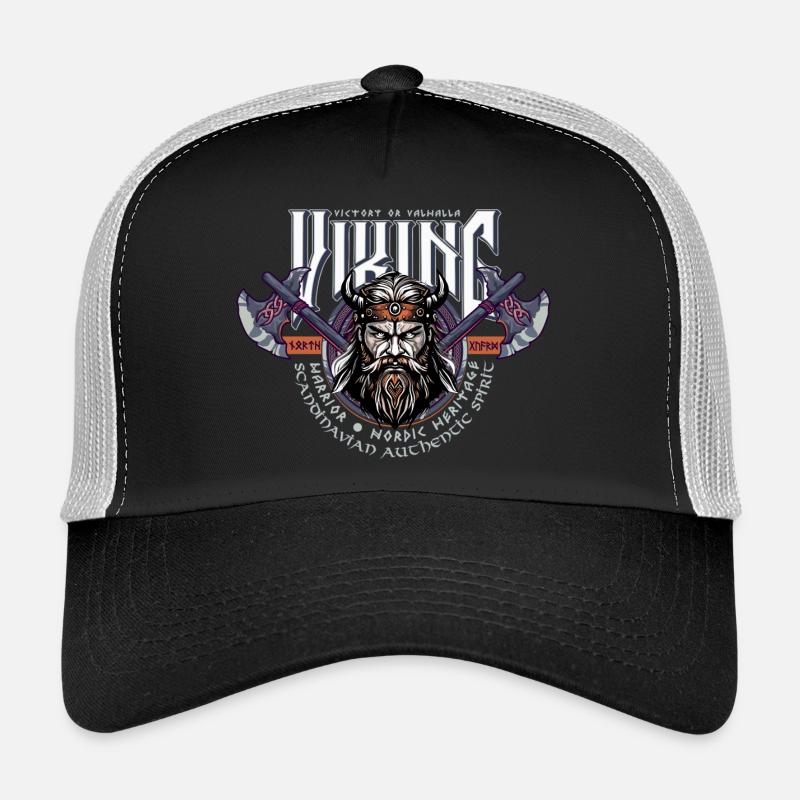 VIKING, VICTORY OR VALHALLA! - Casquette trucker  - noir/gris pierre