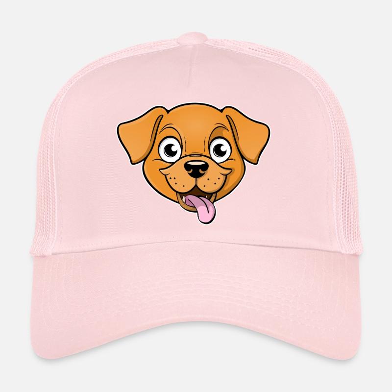 Fröhliches Bild eines Hundekopfes Trucker Cap