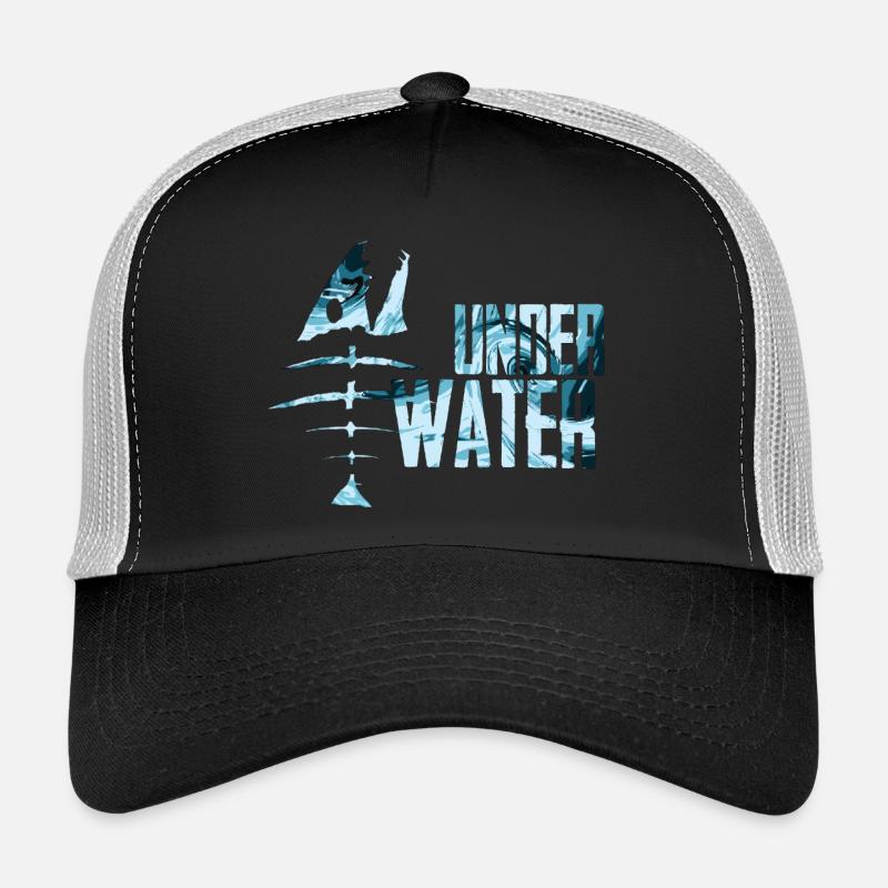 Motif de poisson de mer sous-marin Casquette trucker 