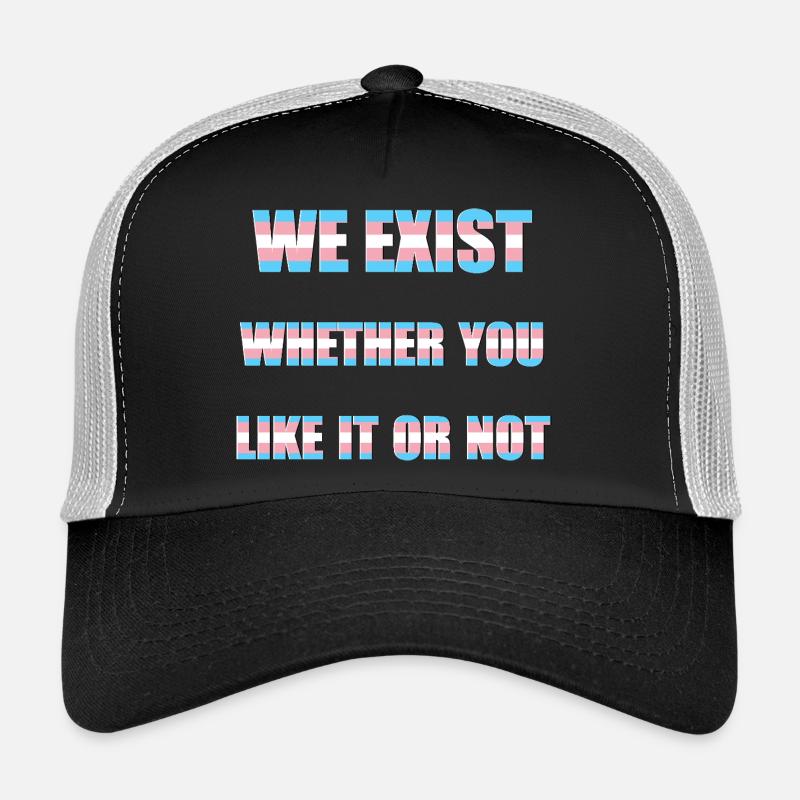 We Exist - Transgender Flag Trucker Cap