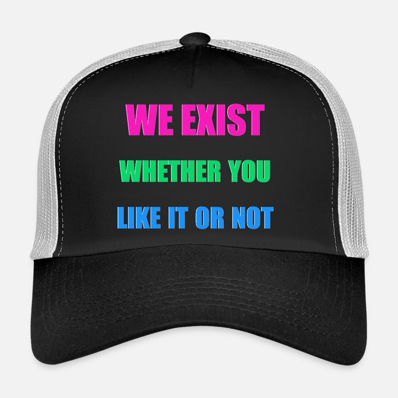 We Exist - Polysexual Flag Trucker Cap