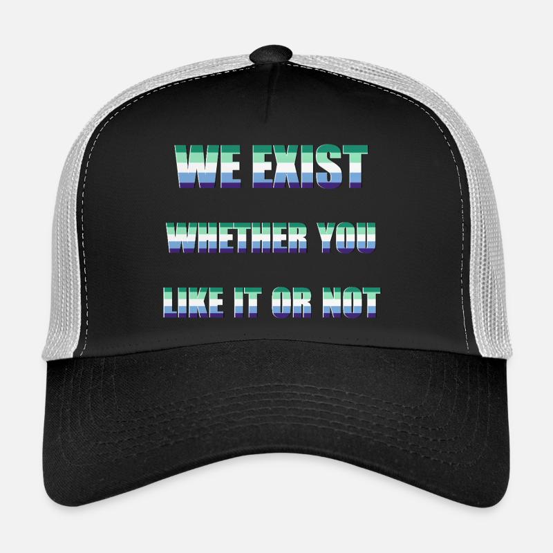 We Exist - Flagge für schwule Männer Trucker Cap