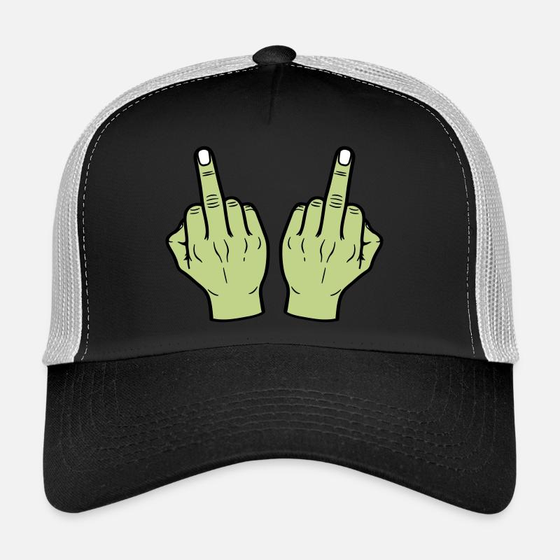 Main du majeur Casquette trucker 
