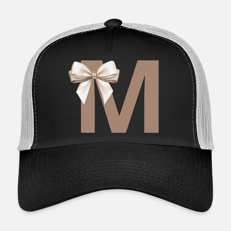 Buchstabe M Knoten - Trucker Cap - Schwarz/Steingrau