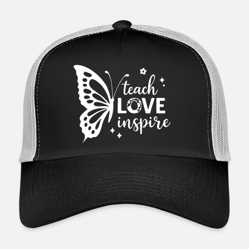 Papillon avec des mots inspirants Design Casquette trucker 