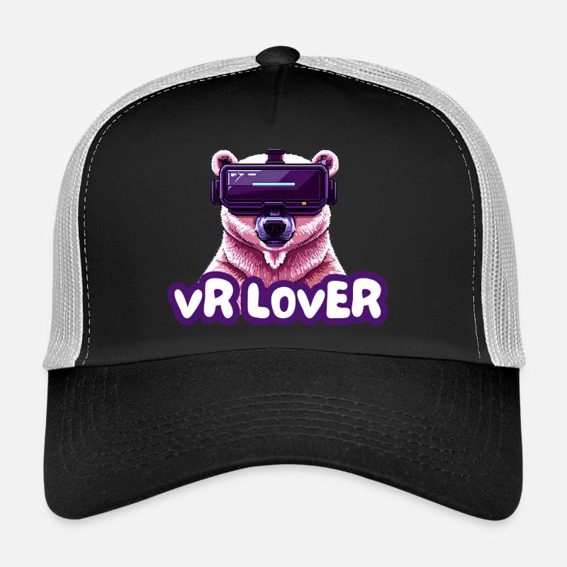 VR Bear with Virtual Reality Glasses Trucker Cap