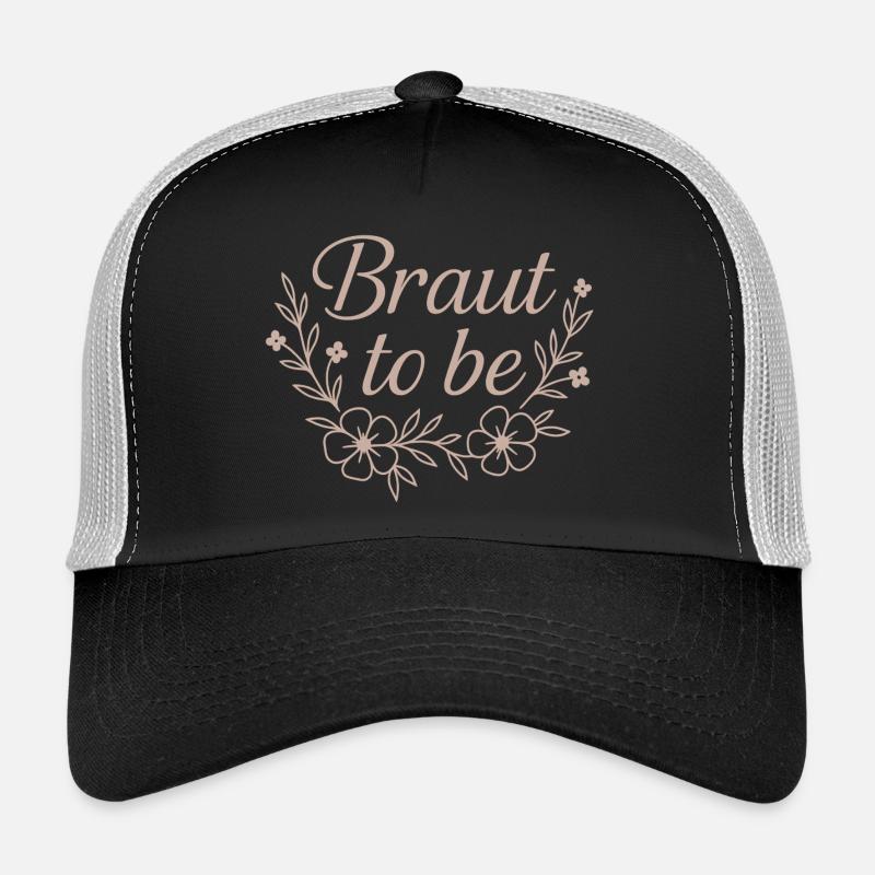 bride to be / minimalist design - Trucker Cap - black/stone grey