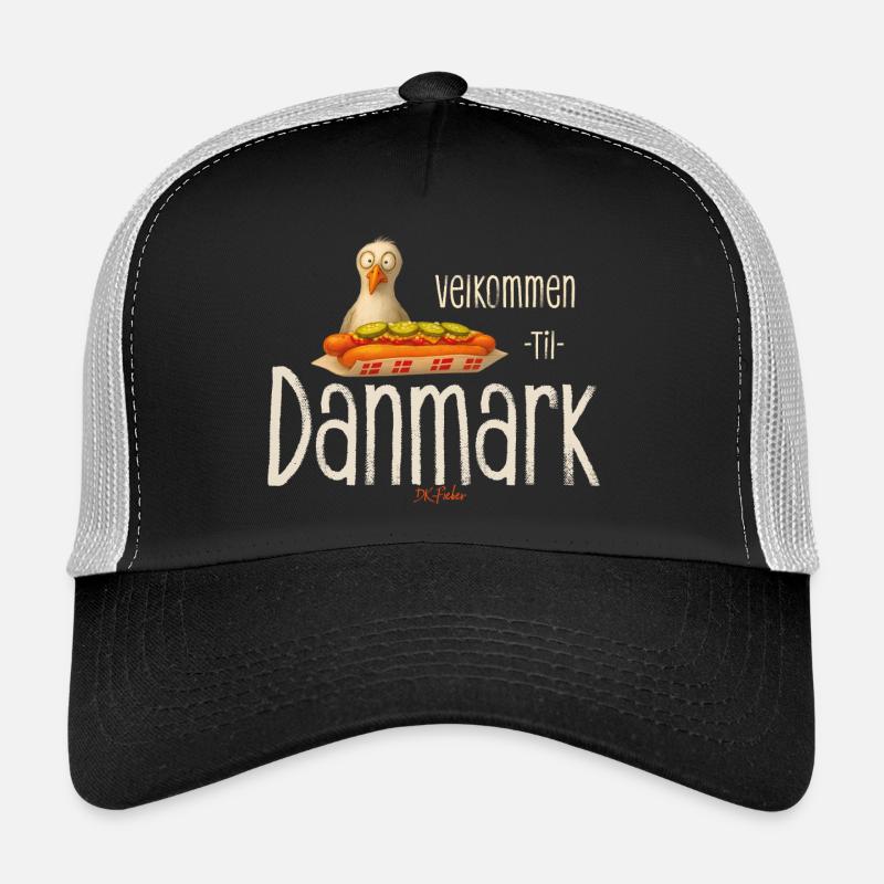 Velkommen til Danmark Möwe Hotdog Design Casquette trucker 