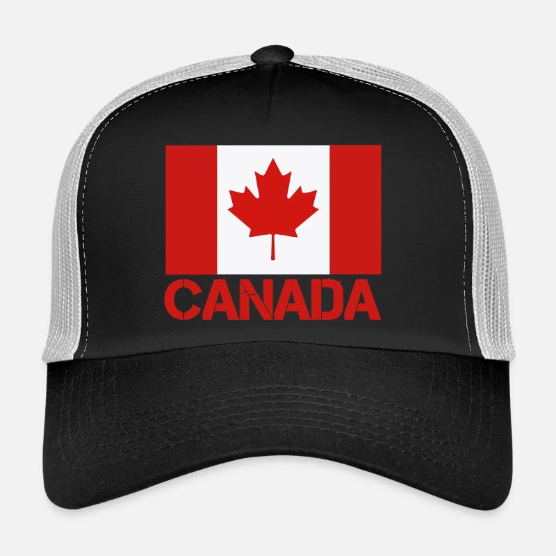 Maple Leaf Canada Flag Art Trucker Cap