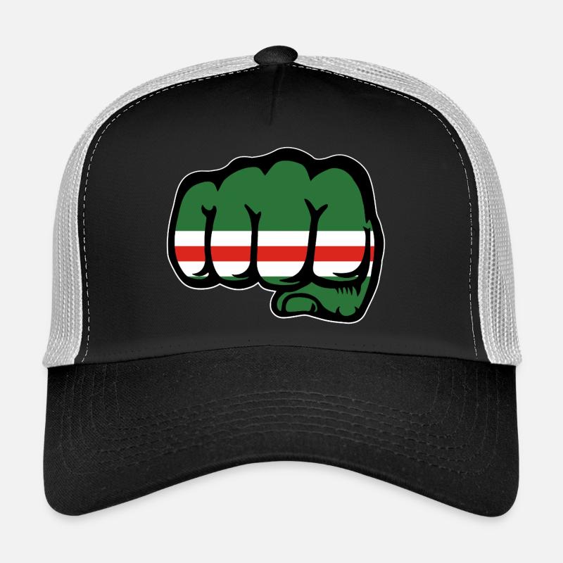Poing du drapeau de la Tchétchénie Casquette trucker 