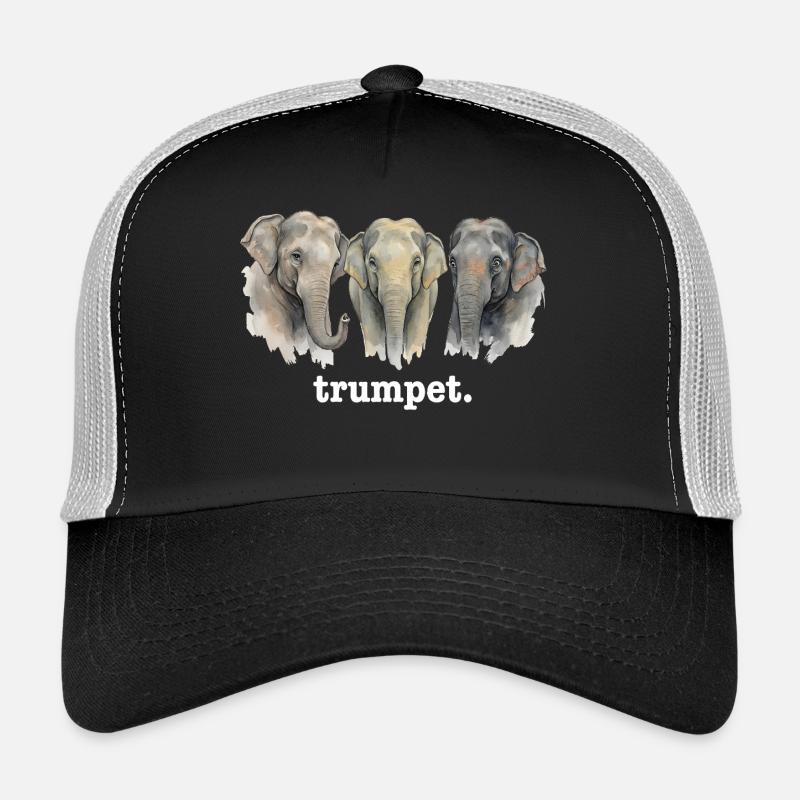 Trompette d’éléphant Amusé drôle d’éléphants Tromp Casquette trucker 