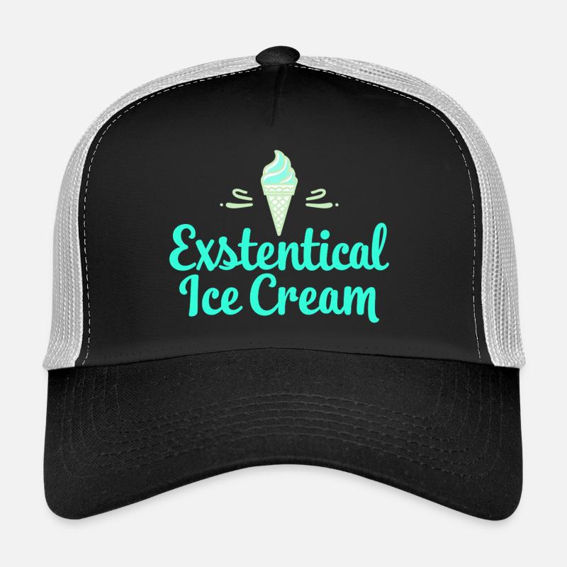 Existenzielle Eiscreme Lustiger Spruch Eis Waffel Casquette trucker 