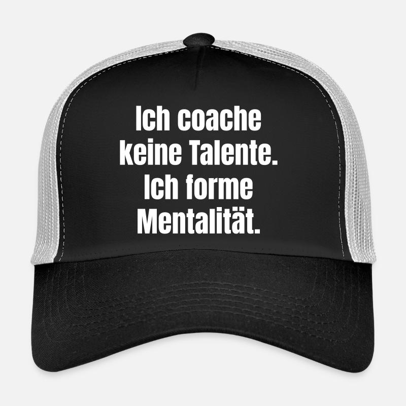 Shaping mentality instead of talent coaching - Trucker Cap - black/stone grey