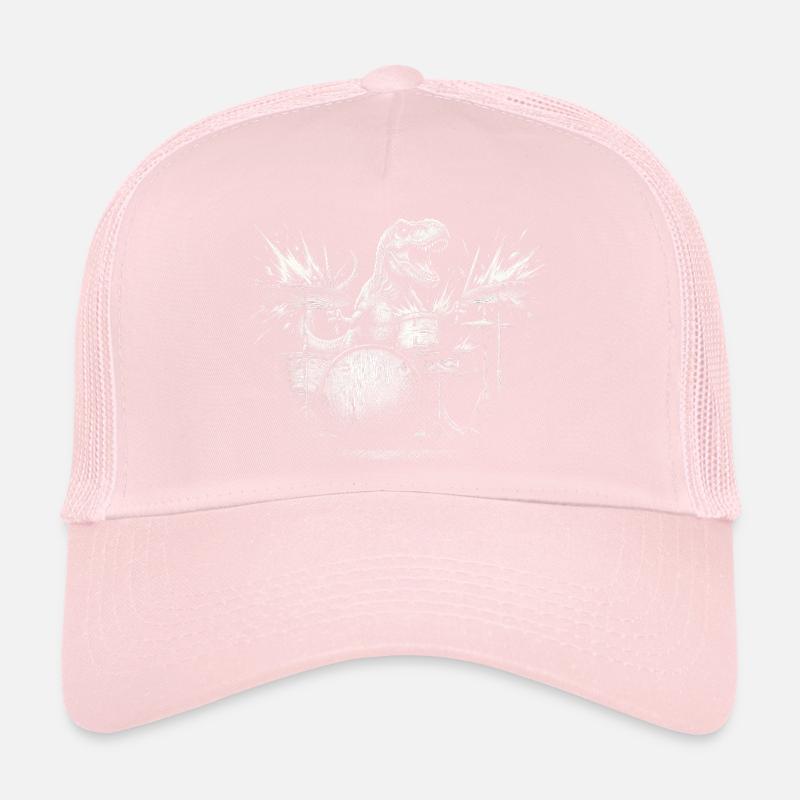 Dinosaurier T-Rex Schlagzeug Drummer Rock Dino Trucker Cap