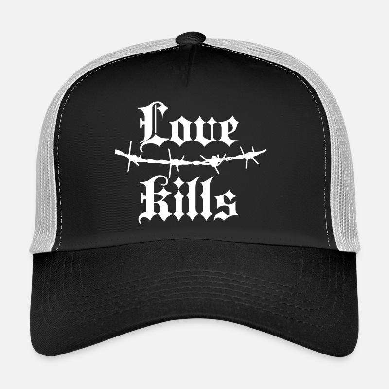 Typographie du fil barbelé gothique Casquette trucker 