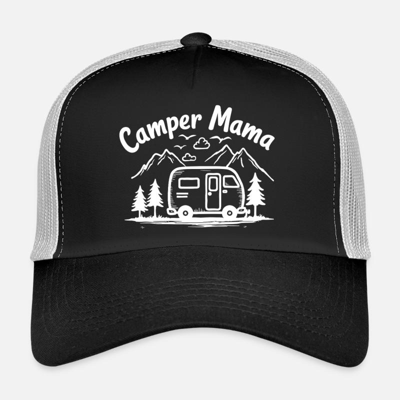 Camper Mama Abenteuer Berge Campingbus Trucker Cap