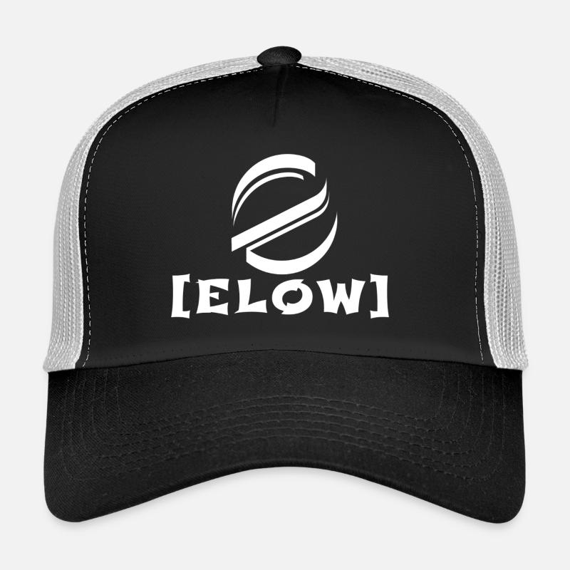 Logo mit Schriftzug - Trucker Cap - Schwarz/Steingrau