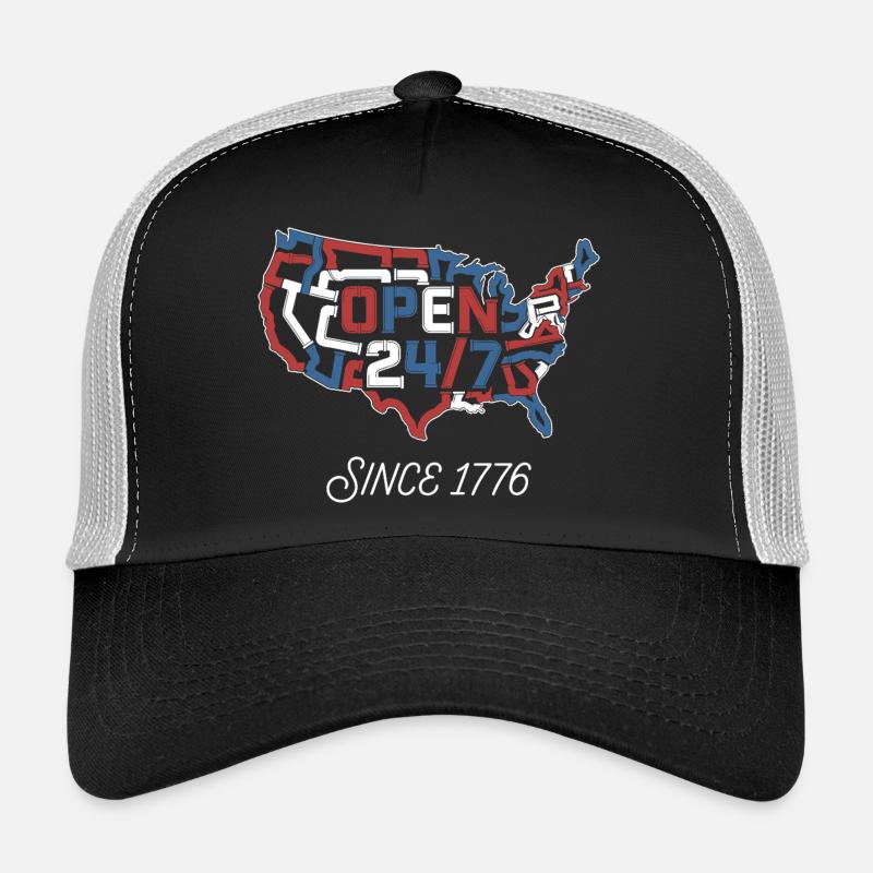 Open 24/7 Since 1776 Trucker Cap