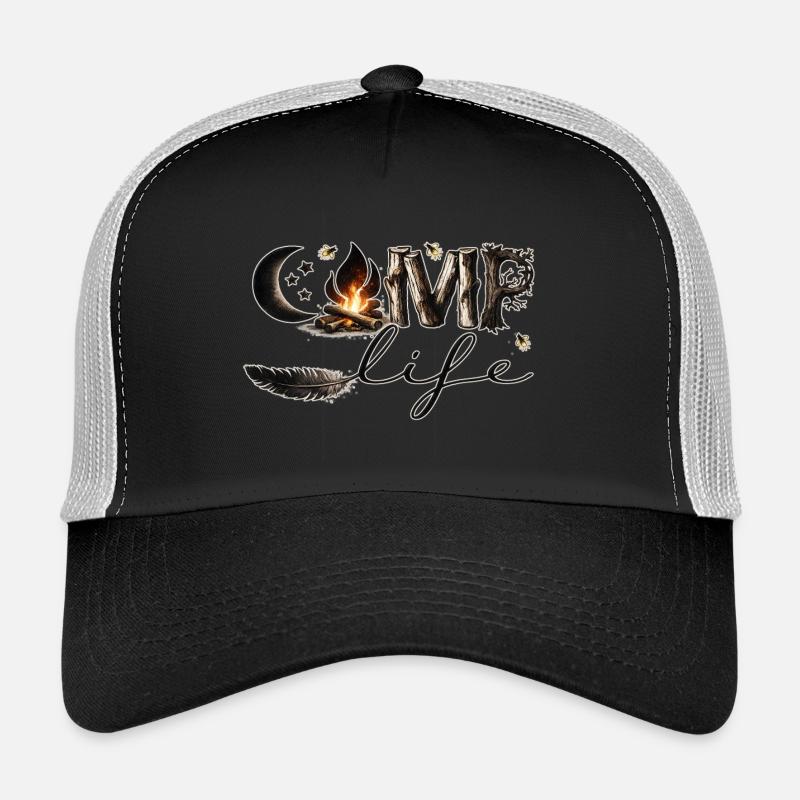 Vie de camp – Feu de camp, nature et liberté Casquette trucker 