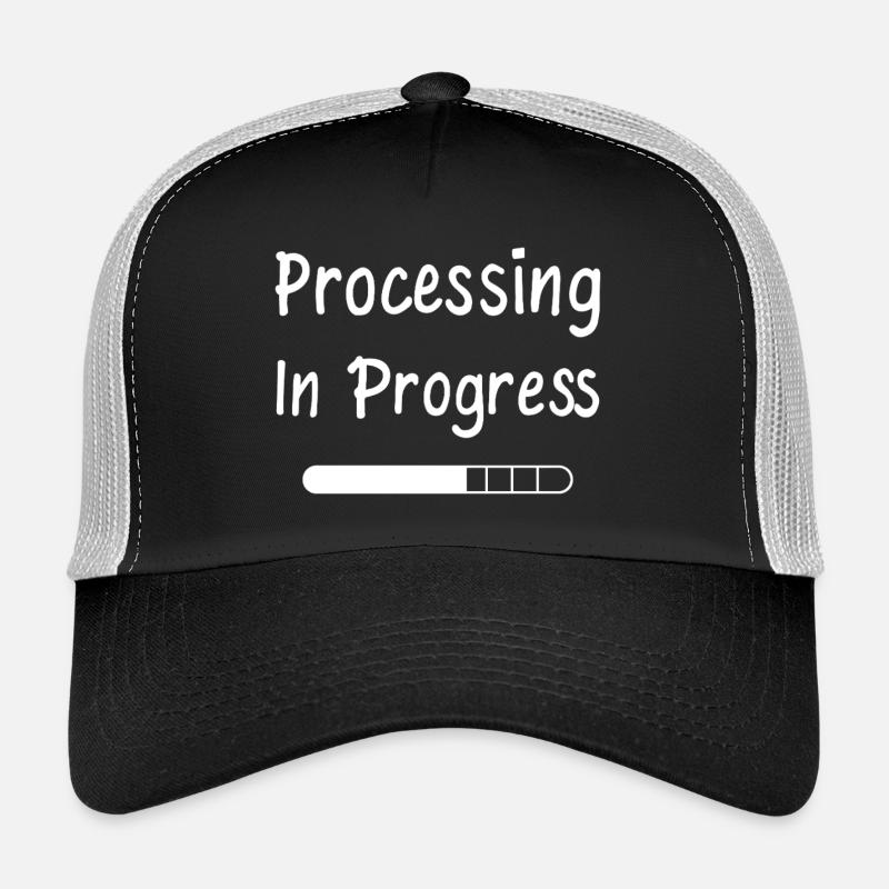 Processing In Progress Loading Bar Statement Trucker Cap