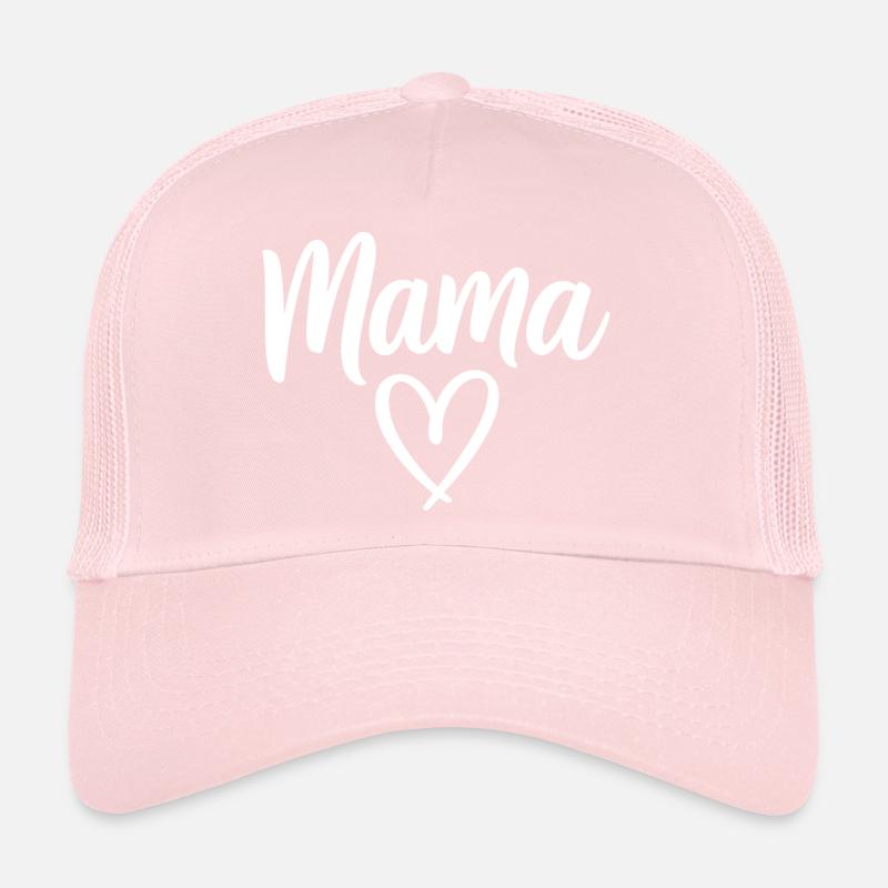 Mama Heart Skript Handgeschriebene Liebe Trucker Cap