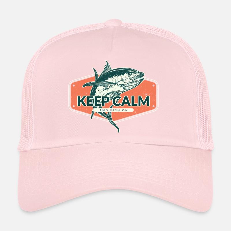 Reste calme et continue de pêcher Casquette trucker 