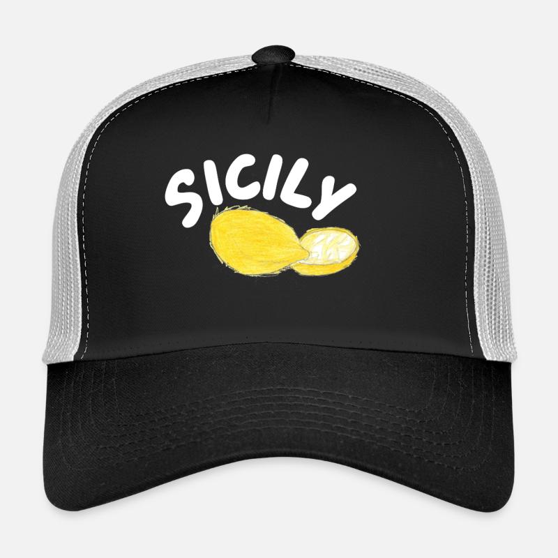 Sicily Zitronen Illustration - Sicily Trucker Cap