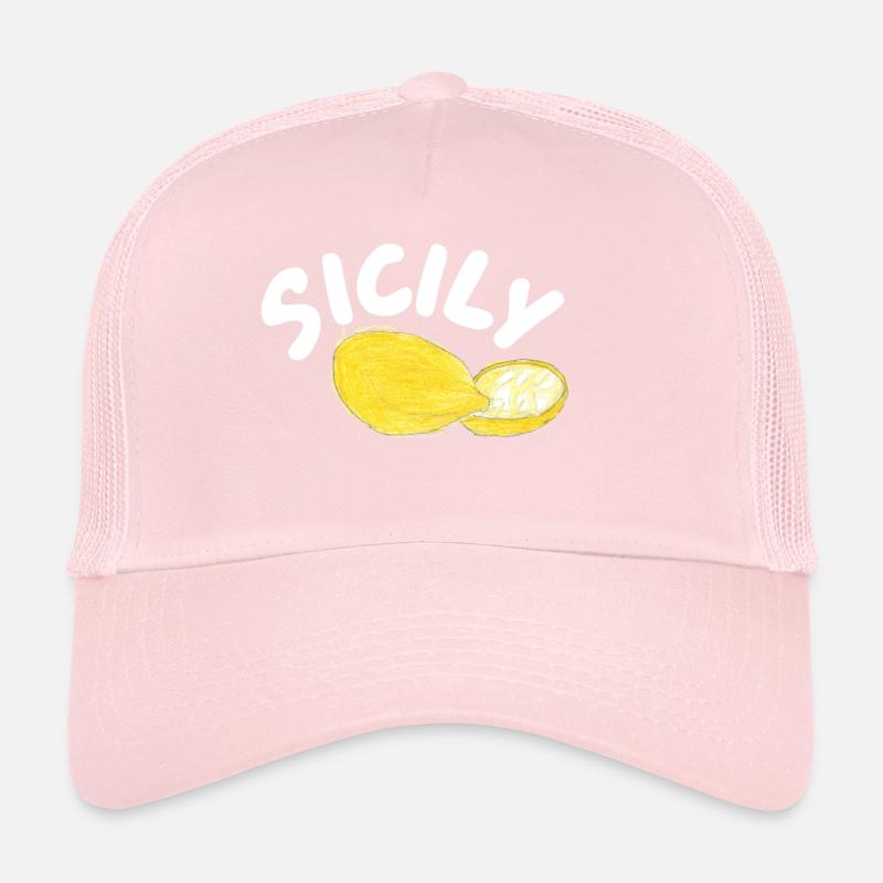 Illustration des citrons de Sicile - Sicile Casquette trucker 