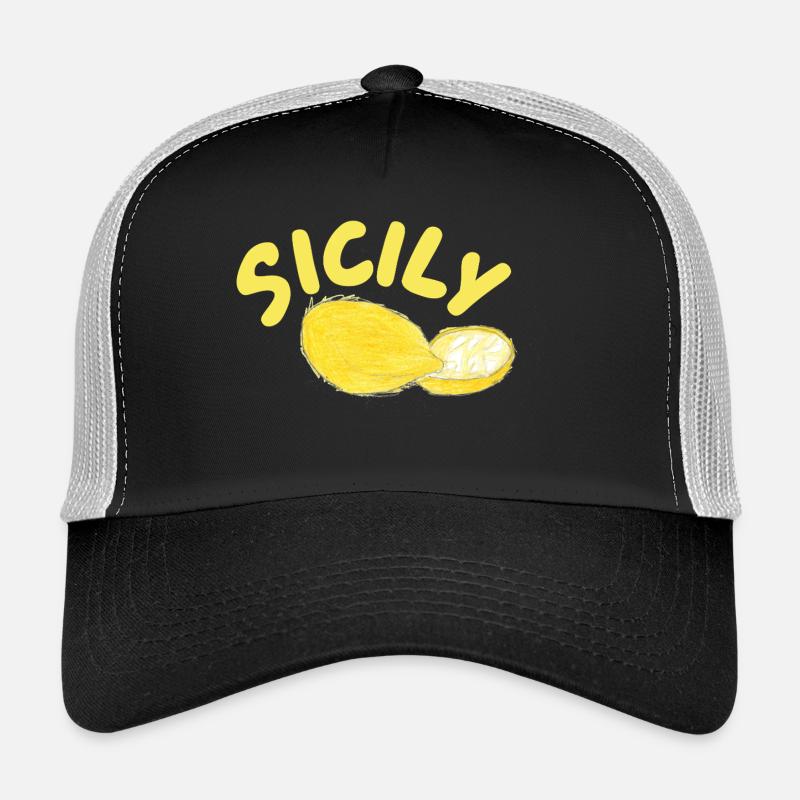 Sicily Zitronen Illustration - Sicily Trucker Cap