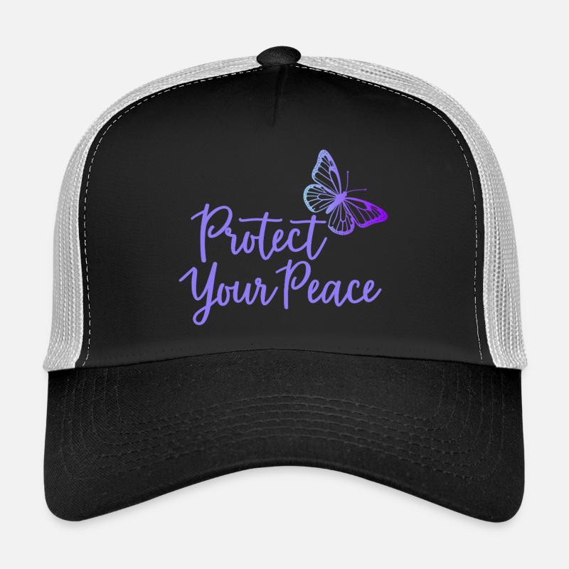 Protect Your Peace Butterfly Inner Peace Trucker Cap