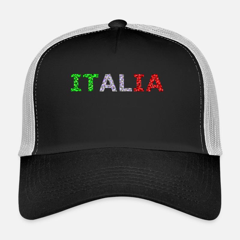 Italia TEXT im low poly style Trucker Cap