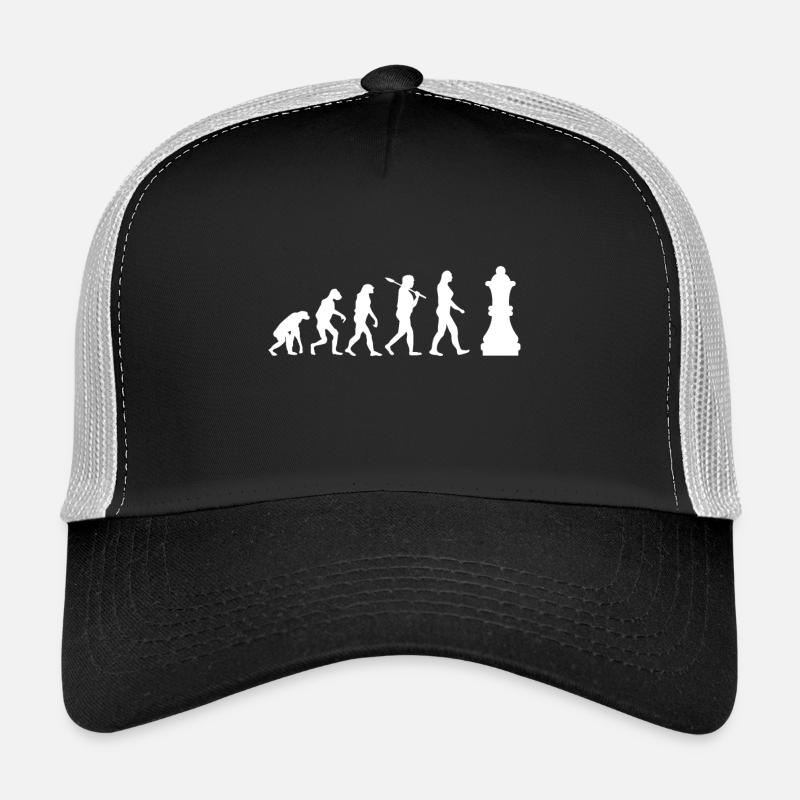 Chess Evolution Shirt · Checkmate · Strategy - Trucker Cap - black/stone grey