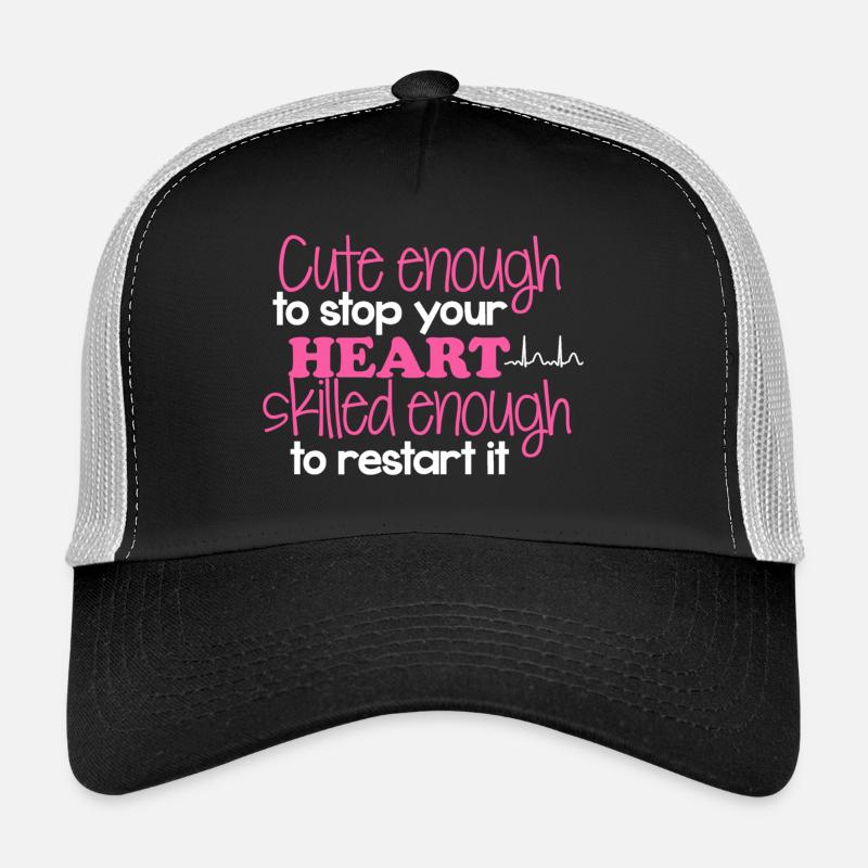 Krankenschwester Pflege Herzstillstand Geschenk Trucker Cap