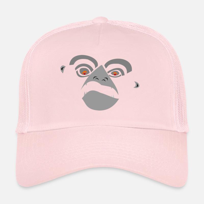 Visage de singe en colère et déterminé Casquette trucker 