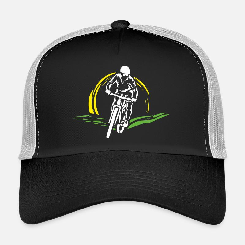 Motiv Mountainbiker Radtrikot Downhill - Trucker Cap - Schwarz/Steingrau
