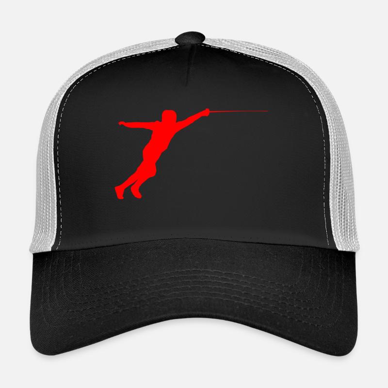 Fechten Fechter Silhouette - Trucker Cap - Schwarz/Steingrau