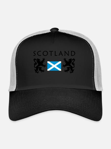 Scotland flag - Trucker Cap - black/stone grey - Front