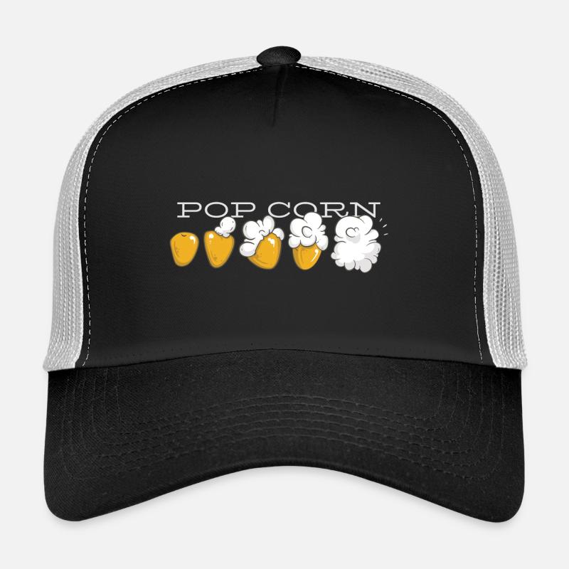 Évolution du pop-corn - Casquette trucker  - noir/gris pierre
