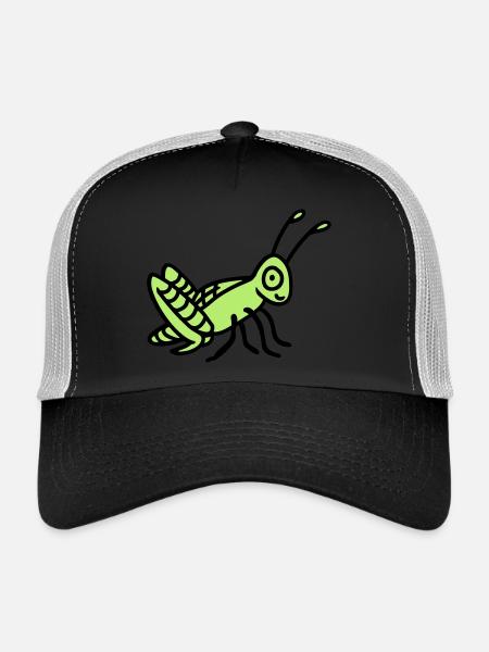 Sauterelle - Casquette trucker  - noir/gris pierre - Devant